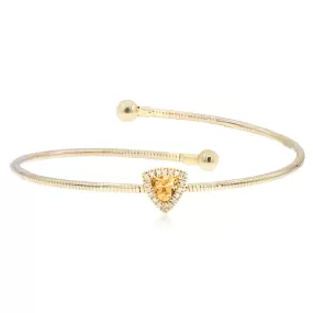 0.39 ct Orange Citrine & Diamond Fashion Bracelet