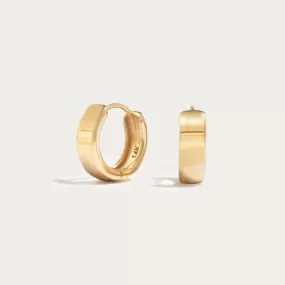 14K Yellow Gold Huggie Hoops