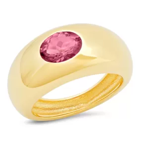 14K YG Spinel Gypsy Ring