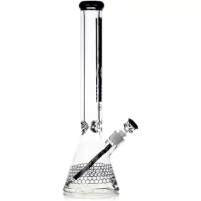 18 Heavy Super Thick 9mm Beaker Bong w/ Ice Pinch, by Diamond Glass