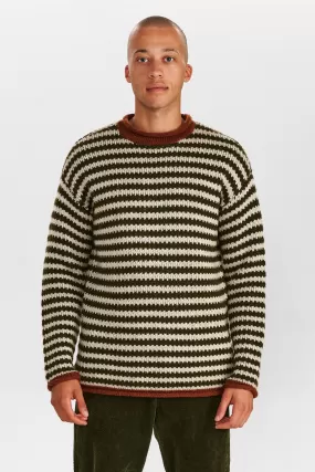 AKKARL CHUNKY COTTON KNIT - Forest night