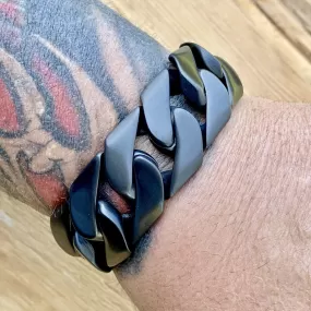 Bagger Bracelet - Matte Black - 1 Wide - The Custom - B21