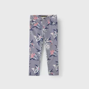 C1108 Printed Grey Cotton Pant