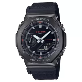 Casio G-Shock Metal Bezel CasiOak GM2100CB-1A GM2100 Ultility Watch Black Canvas