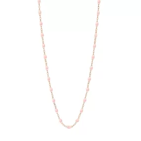 Classic Gigi Baby Pink necklace, Rose Gold, 17.7"