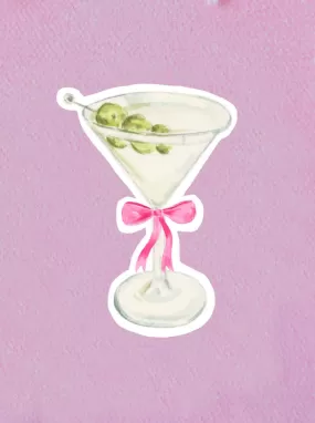 Coquette Martini Glass Sticker