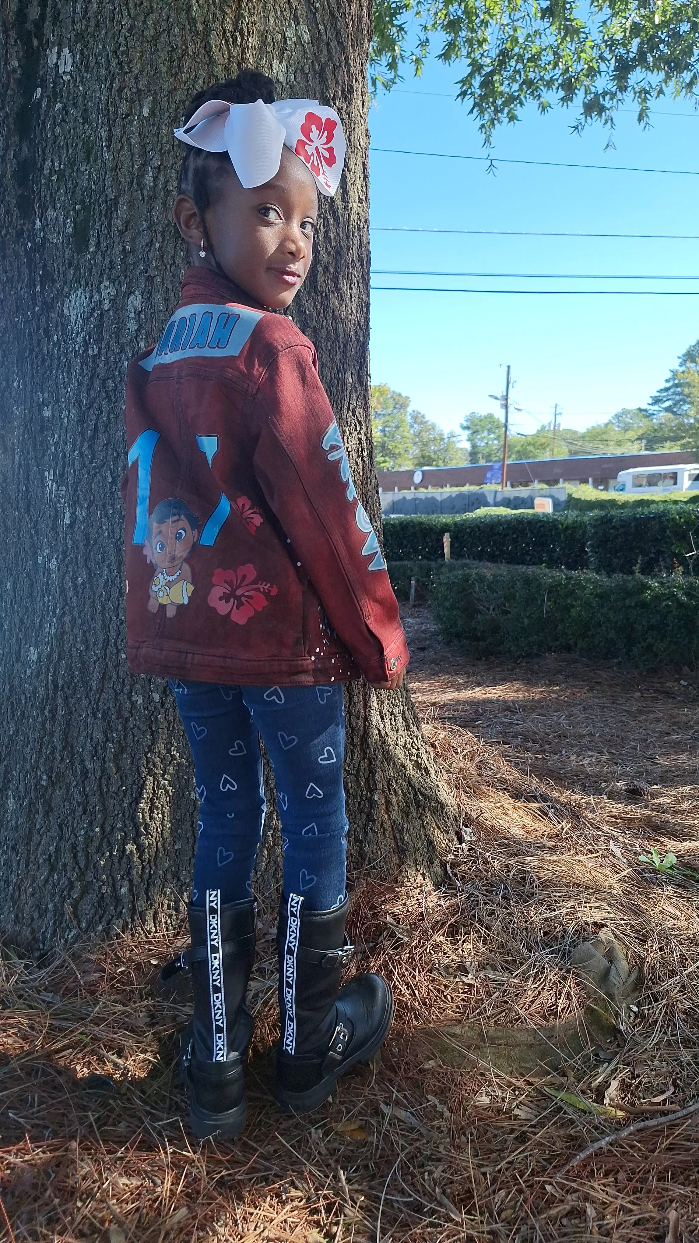 DENIM TYE DYE CUSTOM LETTER JACKET