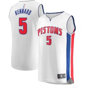 Detroit Pistons Luke Kennard Fanatics Branded Replica Fast Break Player Association Jersey Kids - White | Ireland N3676Z3