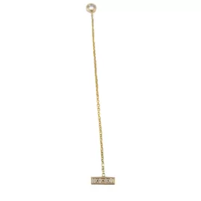 Diamond Bar Drop Earring (Single)