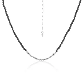 Party At The Front / Necklace / Black Onyx   Silver