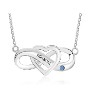 Personalized Infinity Love Heart Pendant