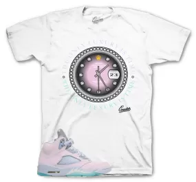 Retro 5 Regal Pink Easter Shirt - Rolie Time - White