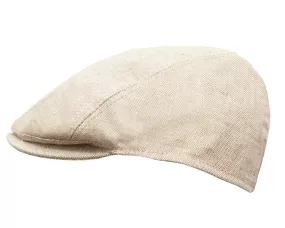 Stanton Italian made Linen/Cotton blend Natural Ivy Flatcap