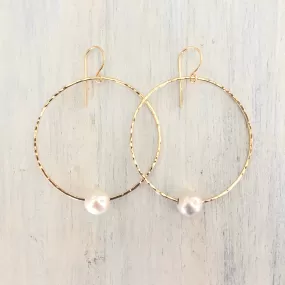 White Edison Momi Hoops