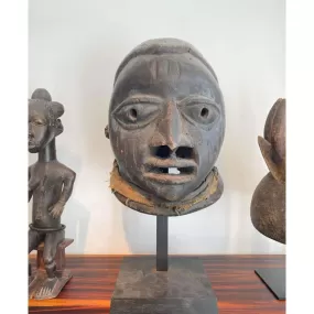 Yoruba Gld Female XL Helmet Mask, Nigeria #1142 PROVENANCE